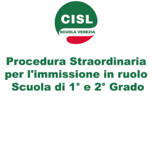 Procedura Straordinaria per l'immissione in ruolo Scuola di 1° e 2° Grado